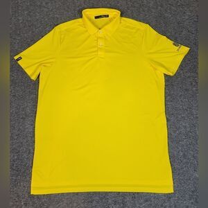 Ralph Lauren RLX Men Golf Polo Shirt Size XL Yellow Stonebriar Logo Embroidered